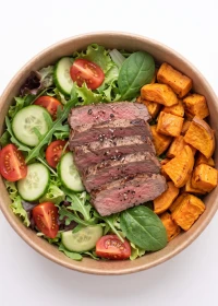 Lean Beef with Sweet Potato & Greens