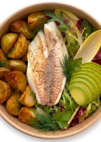 Fish with Potatoes & Avocado
