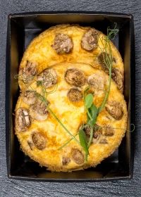 Omelet with mushrooms and cheese