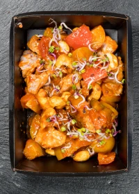 Chicken, cashew, and vegetable stew