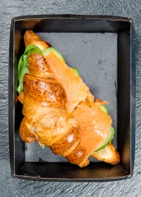 croissant with salmon